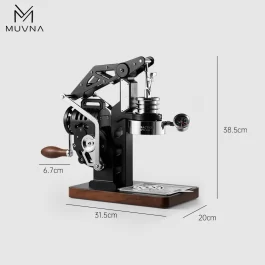 MUVNA SEMI-AUTOMATIC HAND CRANKED MACHINE FULL MECHANICAL VARIABLE PRESSURE 58MM COFFEE MAKER SET